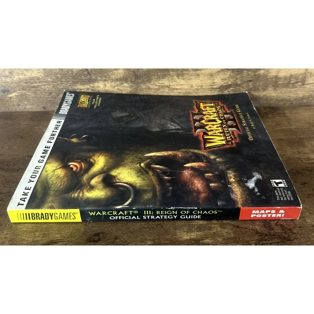 BradyGames Warcraft III Reign of Chaos Official Battle Chest Guide With Poster